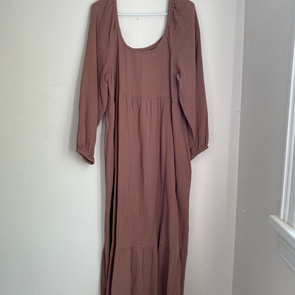 Universal Thread Brown Bishop Sleeve Sundress